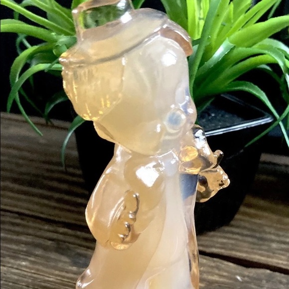 Vintage Boyd Art Glass CHUCKLES Slag Glass *Shown With And Without Black Light - Picture 6 of 14